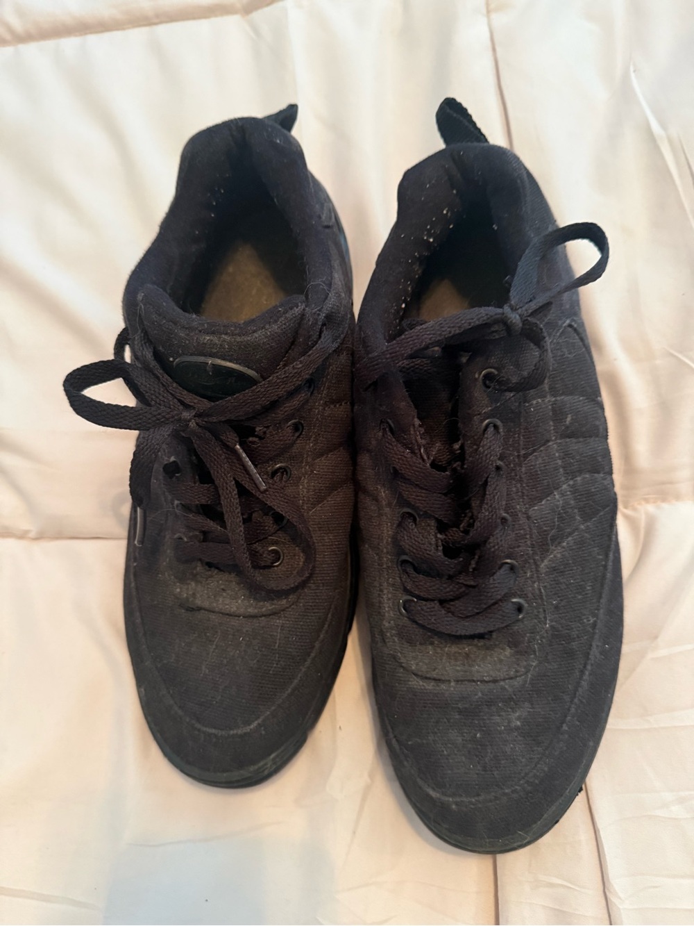 Women's Black Athletic Lace-Up Sneakers